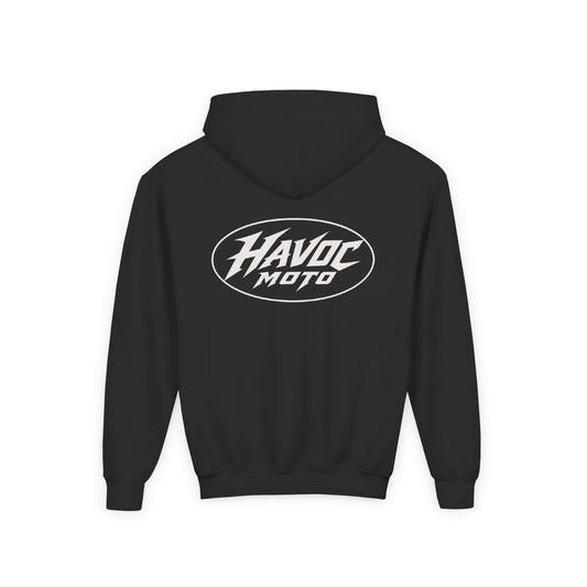 havoc moto heavy black hoodie