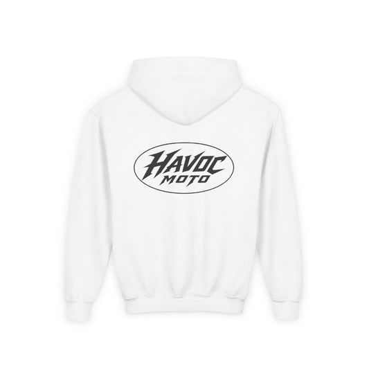 Havoc moto heavy white hoodie
