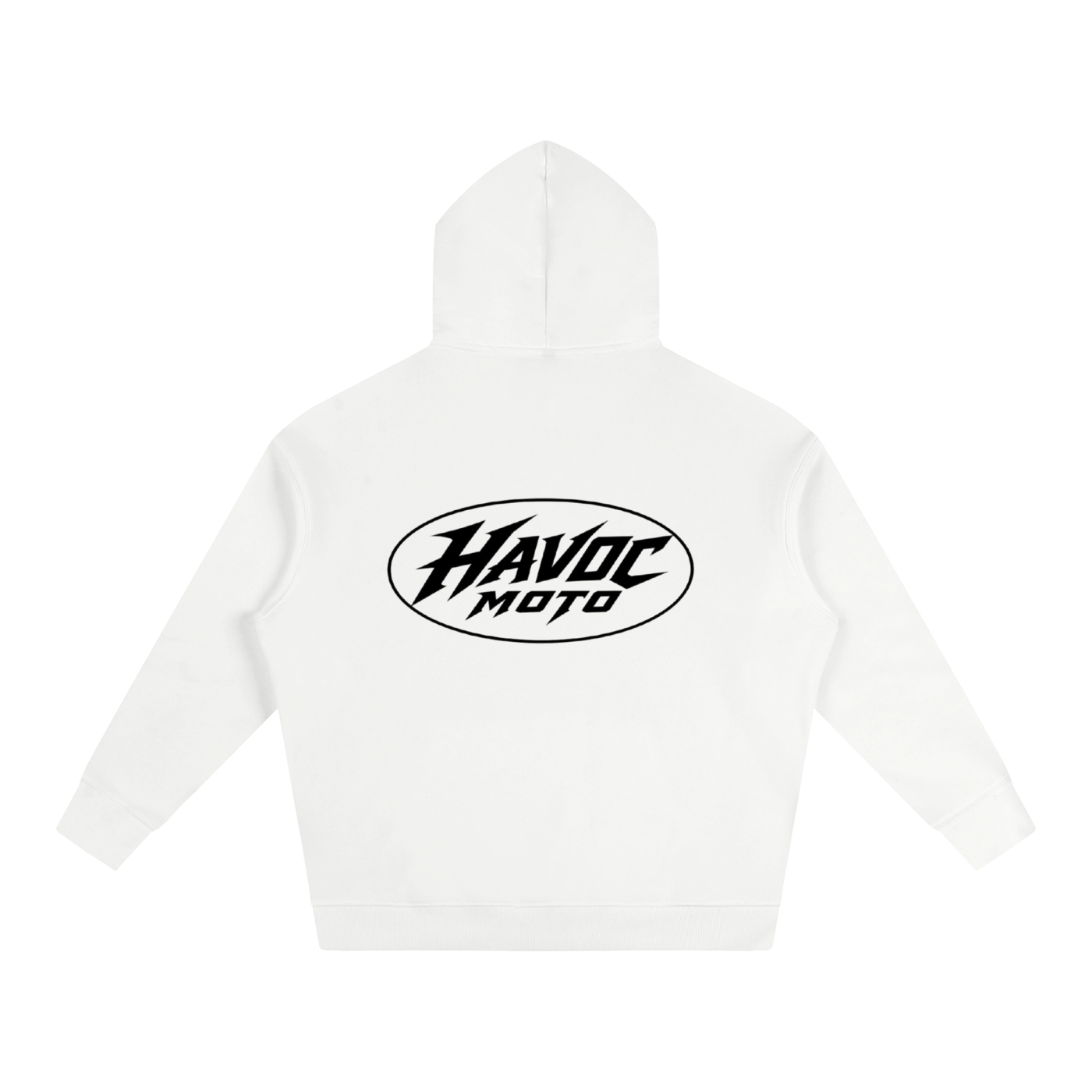 havoc moto heavy white hoodie (ADULT)