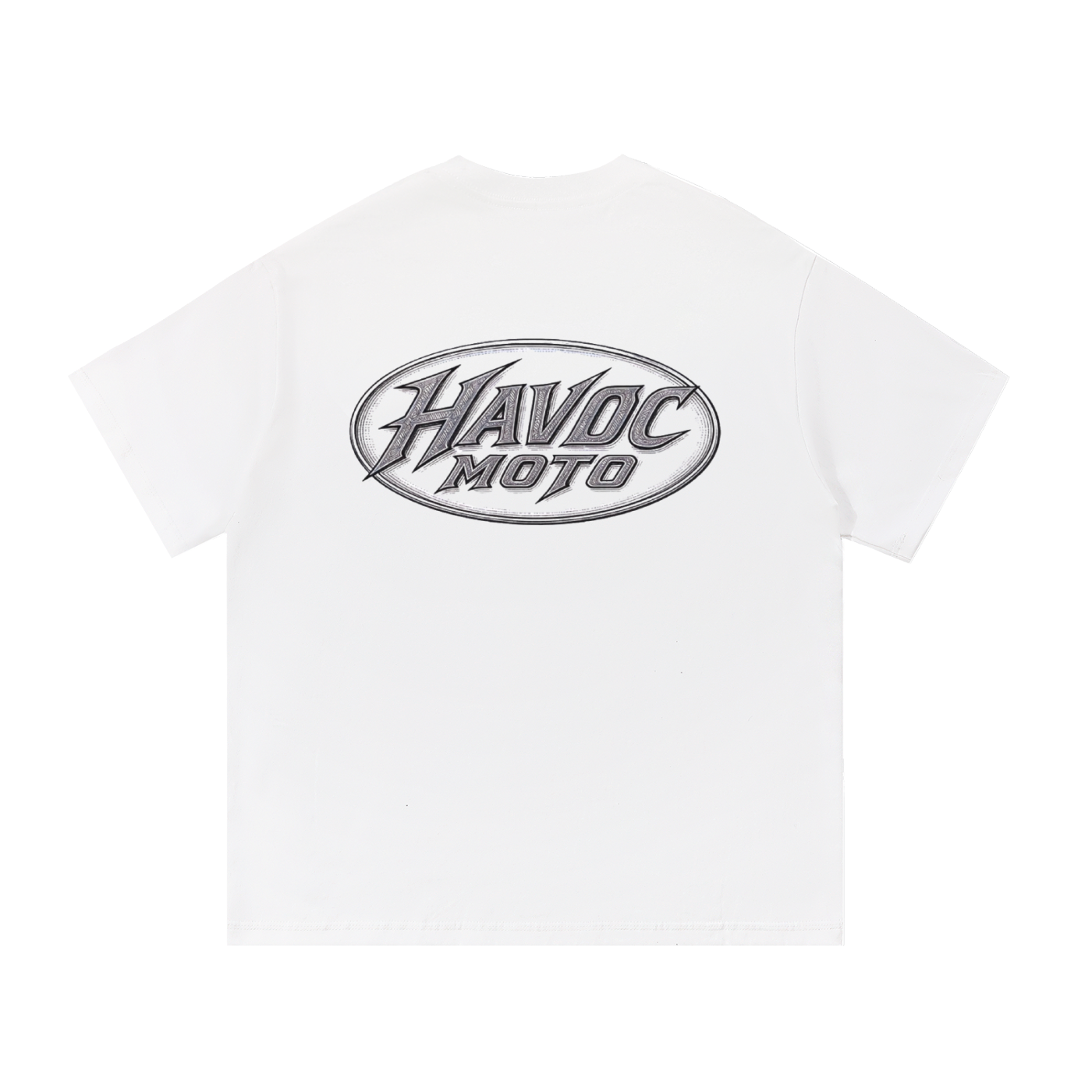 havoc moto white sketched tee