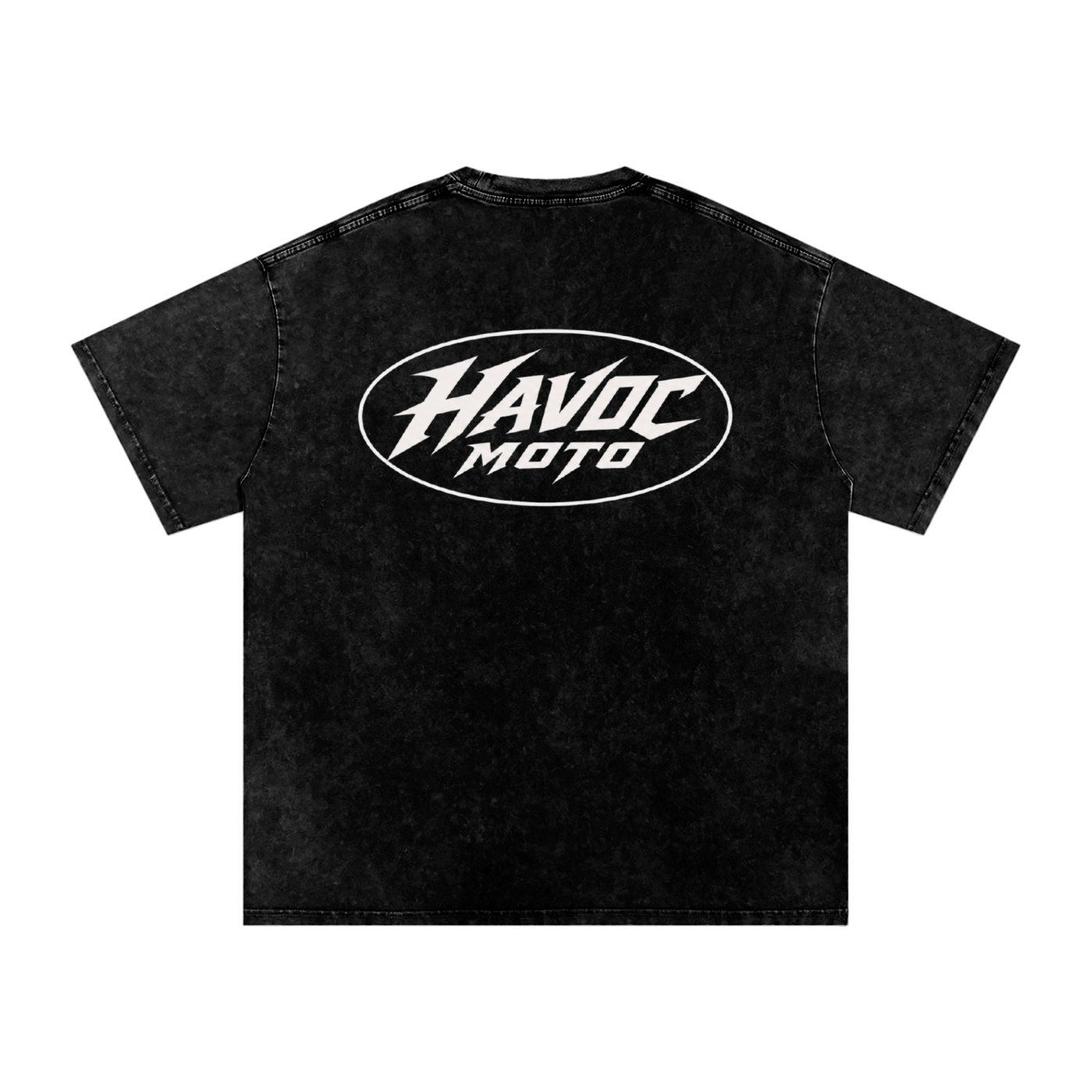 havoc moto washed black tee