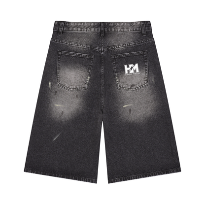 havoc moto washed jean shorts (ADULT)