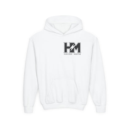 Havoc moto heavy white hoodie