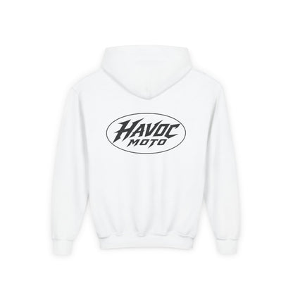 Havoc moto heavy white hoodie