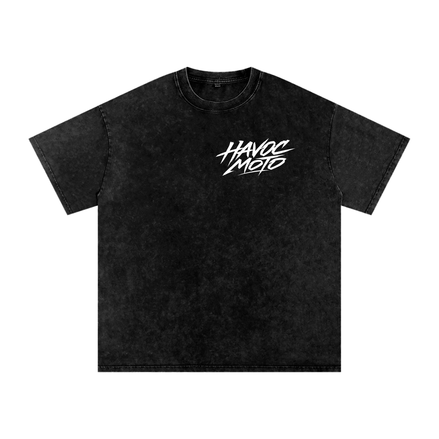 havoc moto washed black tee