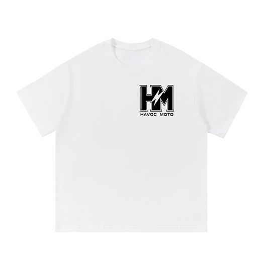 havoc moto white tee (ADULT)