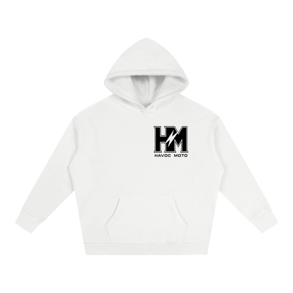 havoc moto heavy white hoodie (ADULT)