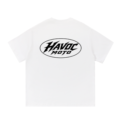havoc moto white tee (ADULT)